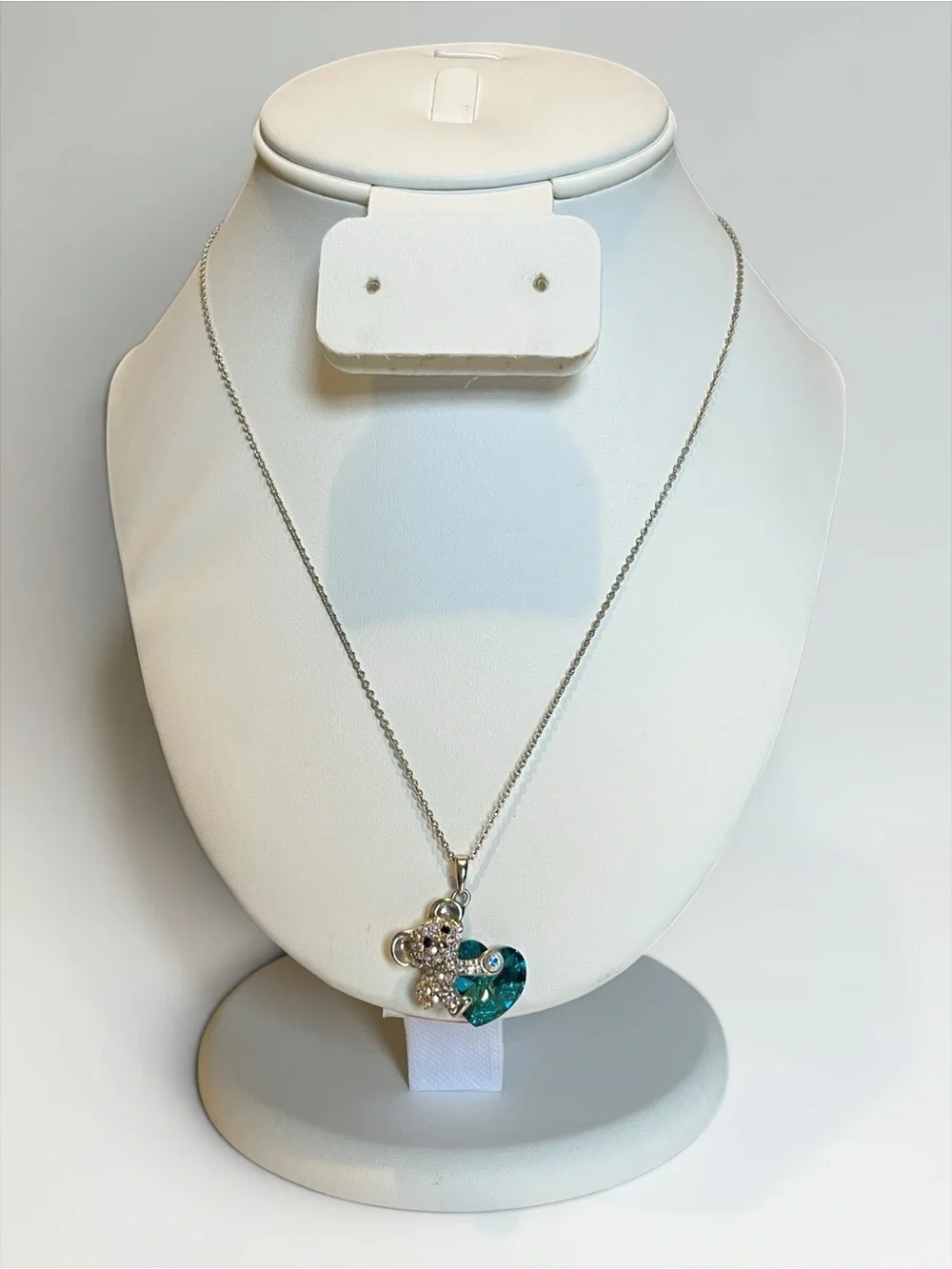 Swarovski Crystal Koala Bear Heart Pendant Necklace CC X